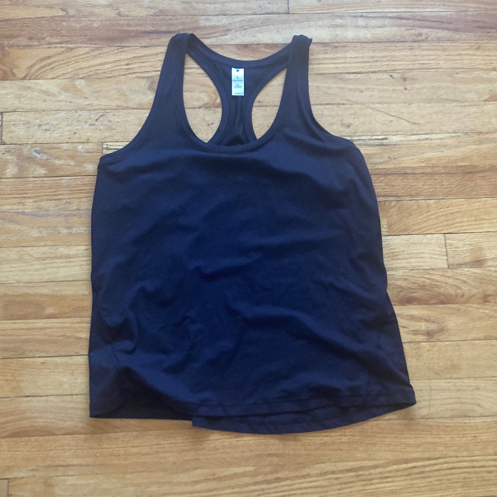 Yogalicious Black Racerback Tank Top - Picture 1 of 6